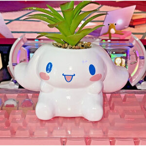 Cinnamoroll Fake Desk Plant Planter Artificial Hello Kitty White 2024 Sanrio